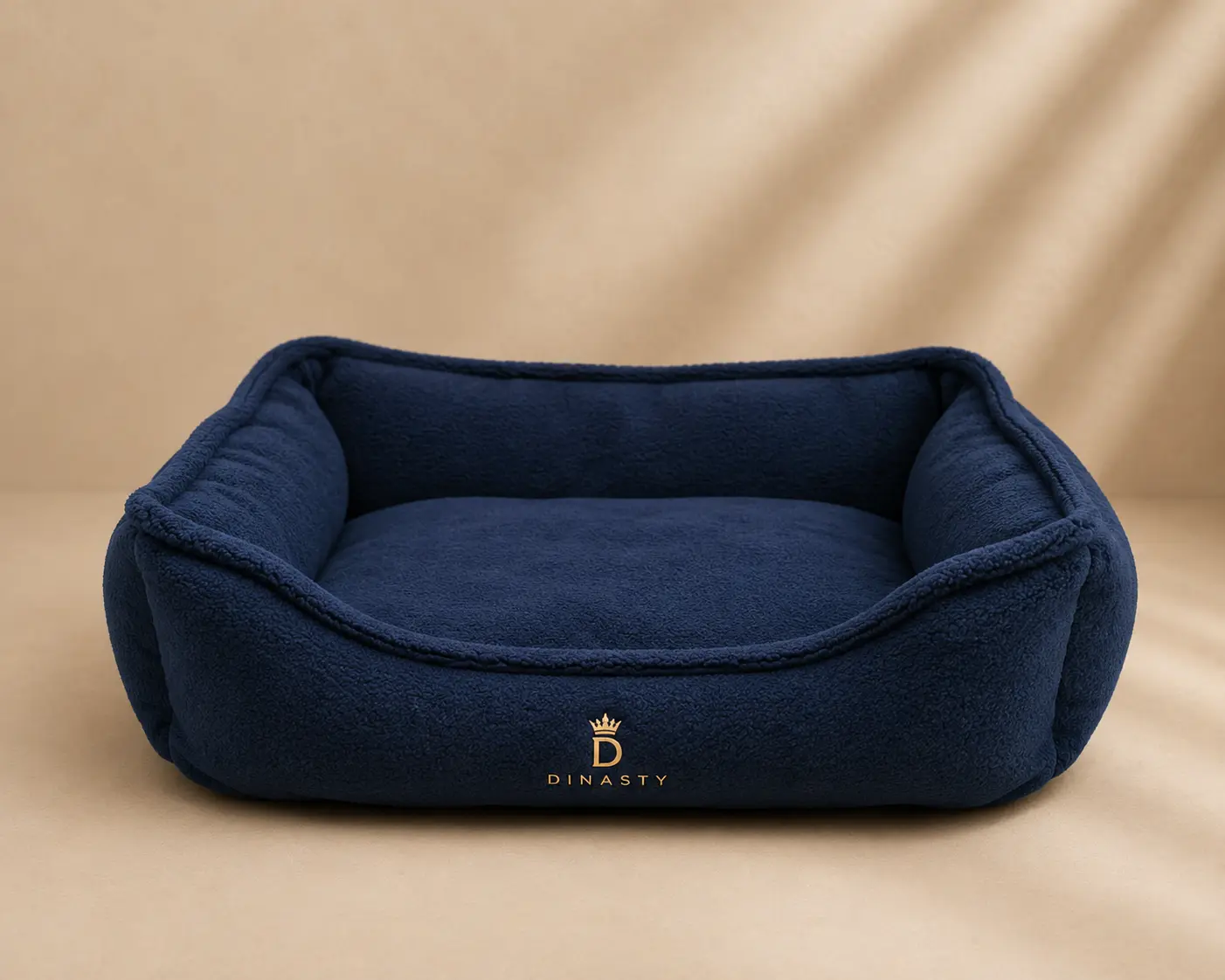 Cama para perro color azul marino