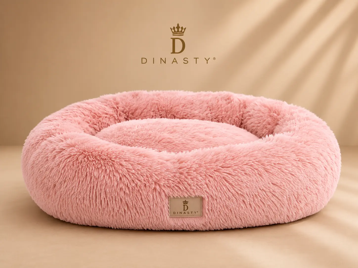 Cama para perro color rosa