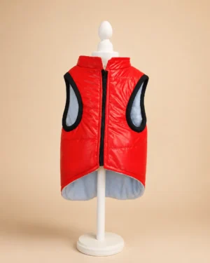 Chaleco para perro color rojo de la colección Urban Vest de Dinasty, vista frontal